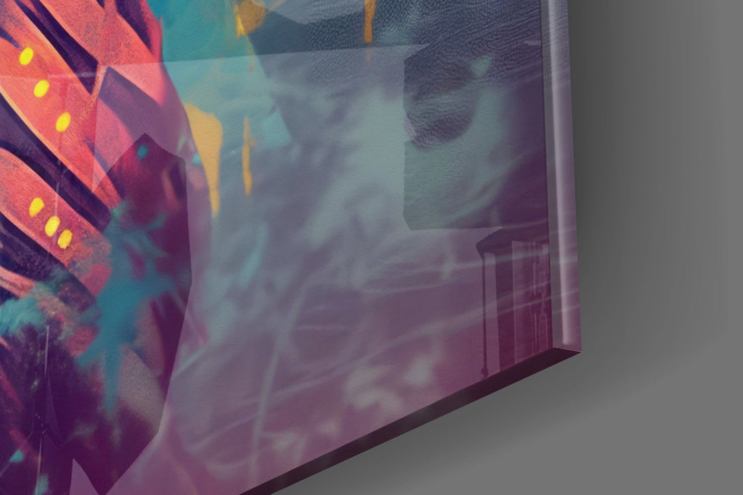 Shades Smoky Lion Glass Wall Art