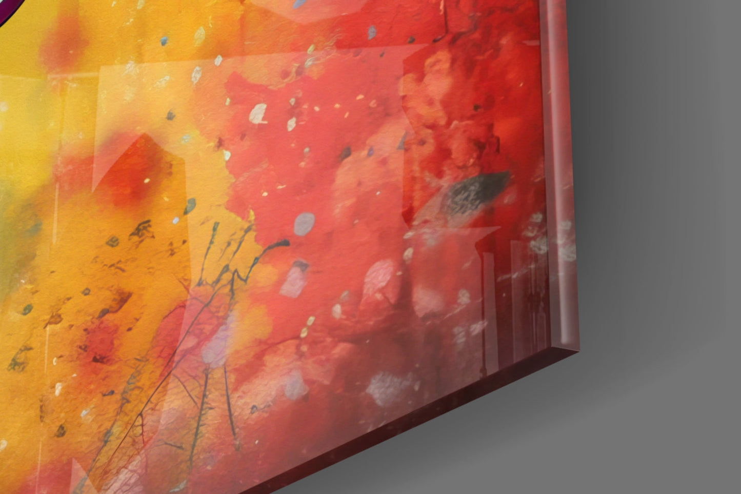 Rainbow Drip Giraffe Glass Wall Art