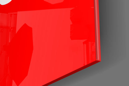 Two Rules for Success Bold Red Quote Glass Wall Art