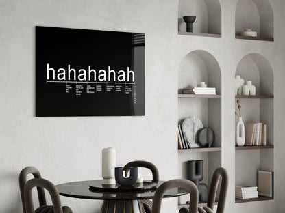 Laughter Analysis Glass Wall Art