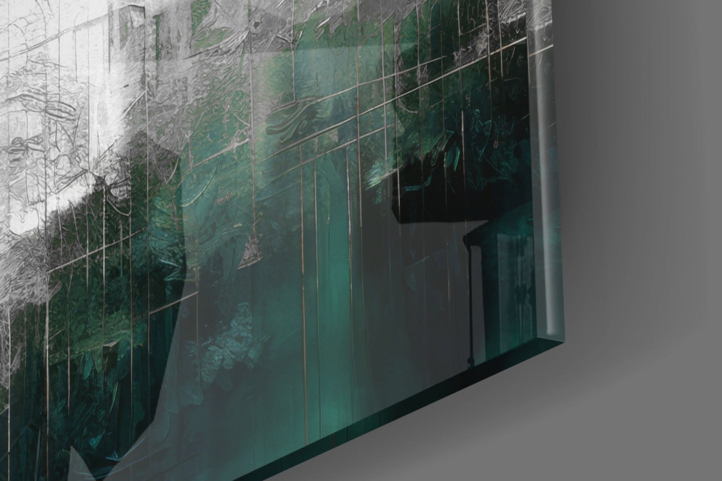 Emerald Mist Skyline Glass Wall Art