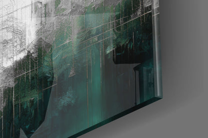 Emerald Mist Skyline Glass Wall Art