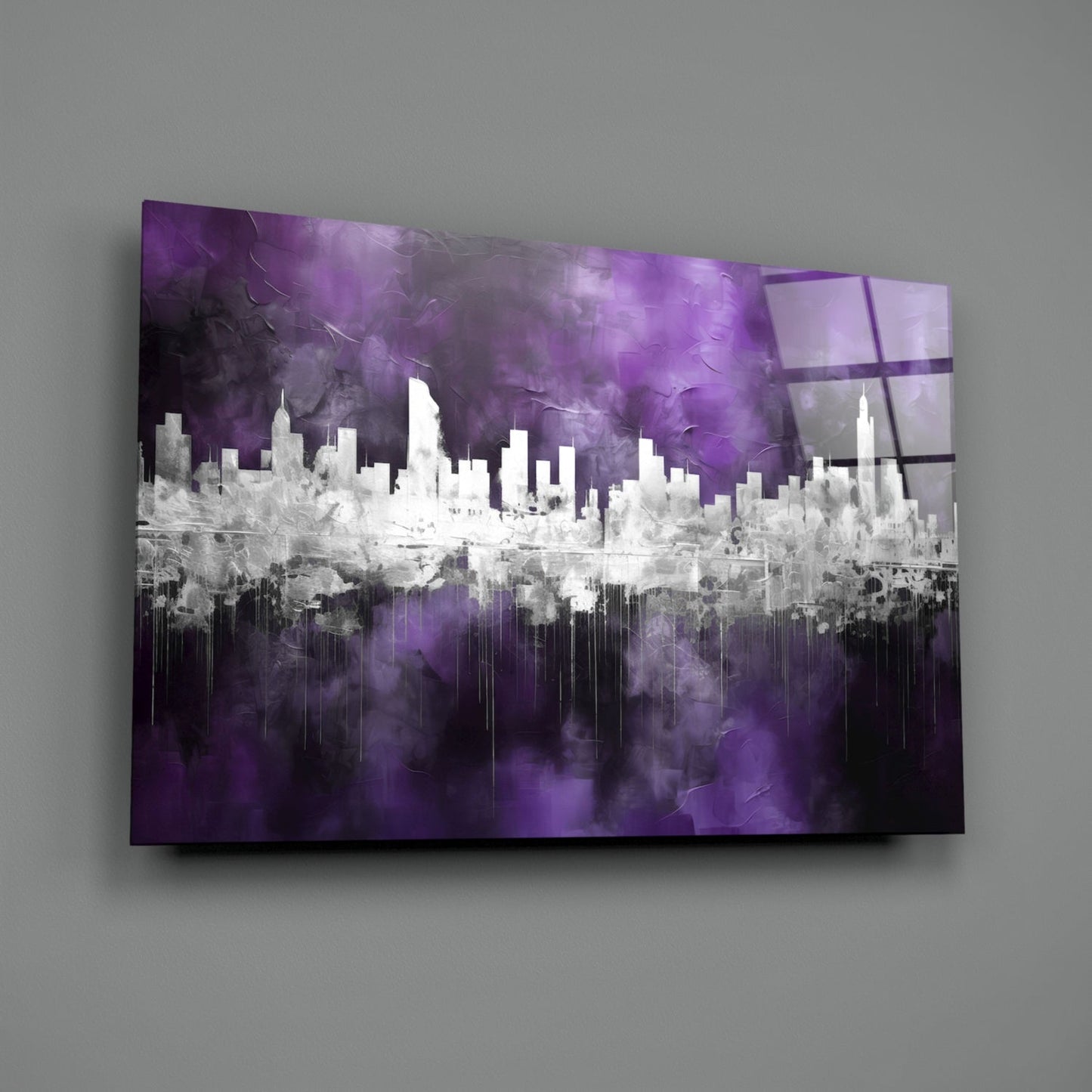 City Silhouette Glass Wall Art