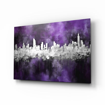City Silhouette Glass Wall Art