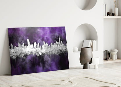 City Silhouette Glass Wall Art
