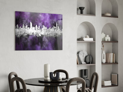 City Silhouette Glass Wall Art