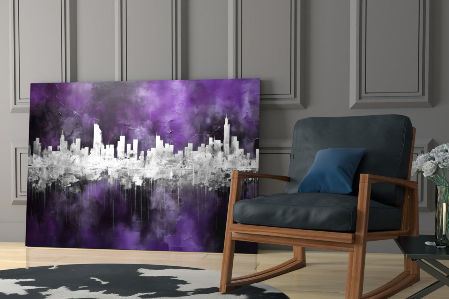 City Silhouette Glass Wall Art