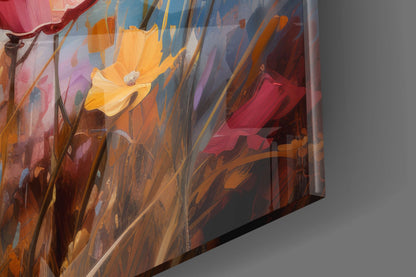 Poppies Glass Wall Art