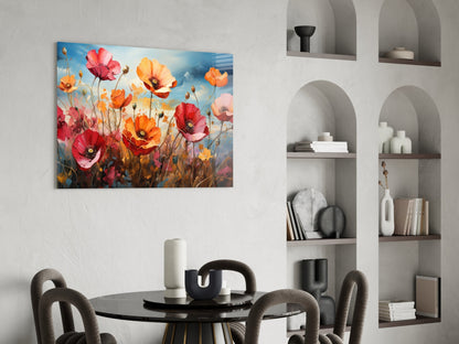Poppies Glass Wall Art