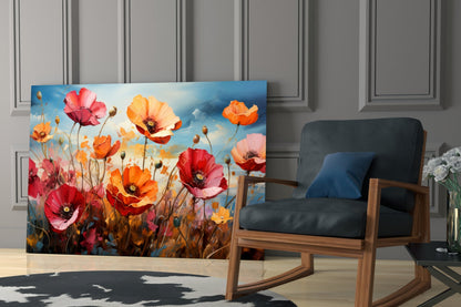 Poppies Glass Wall Art