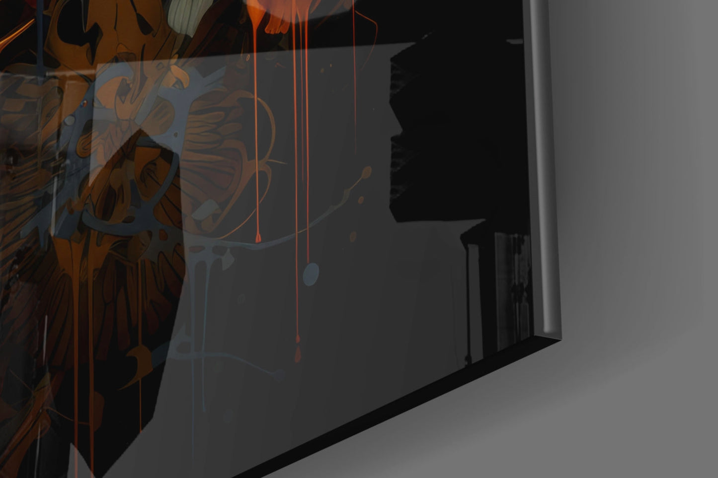 Floral Antelope Portrait Glass Wall Art