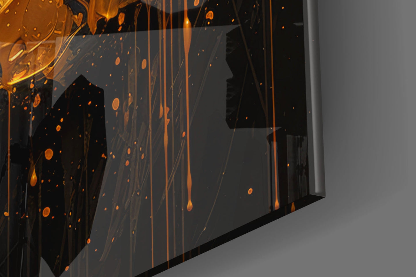 Molten Gold Woman Glass Wall Art