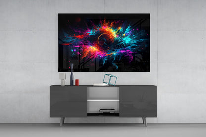 Colorful Hole Glass Wall Art