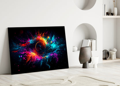 Colorful Hole Glass Wall Art