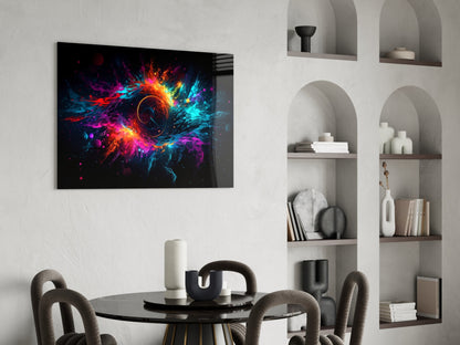 Colorful Hole Glass Wall Art