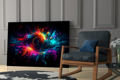 Colorful Hole Glass Wall Art