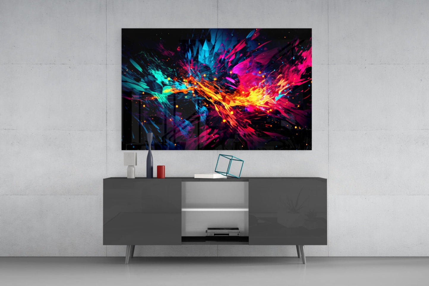 Color Bang Glass Wall Art