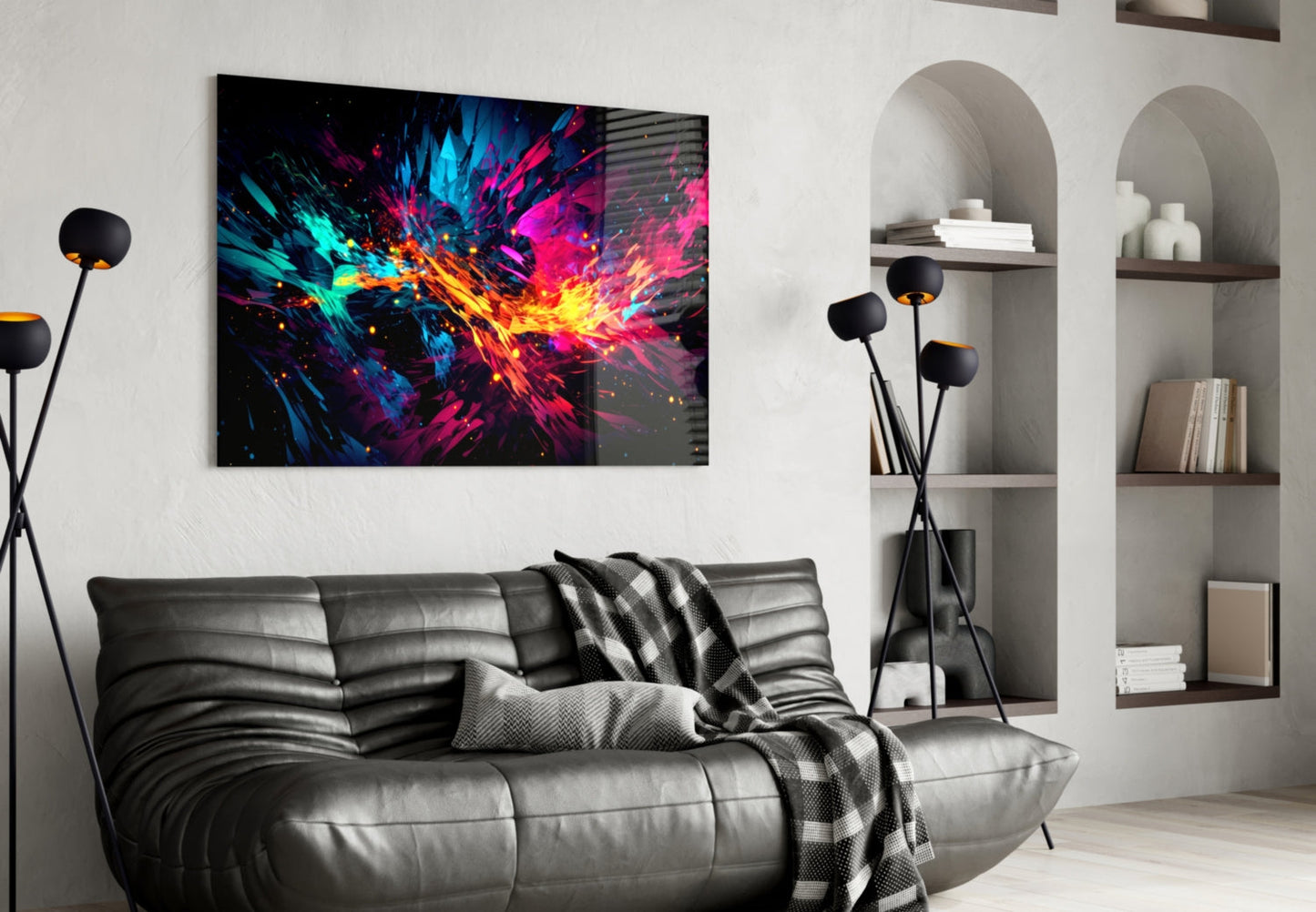 Color Bang Glass Wall Art