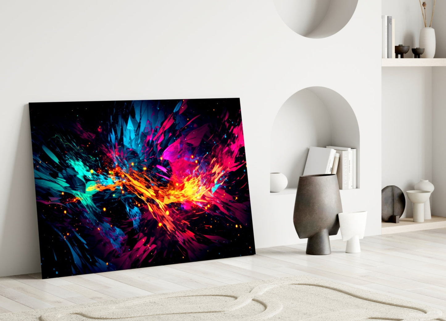 Color Bang Glass Wall Art