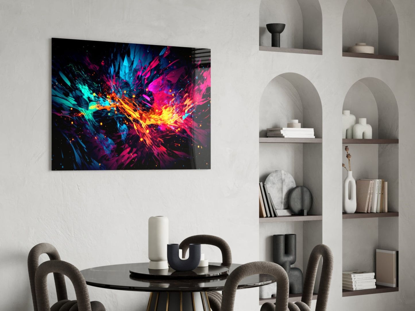 Color Bang Glass Wall Art