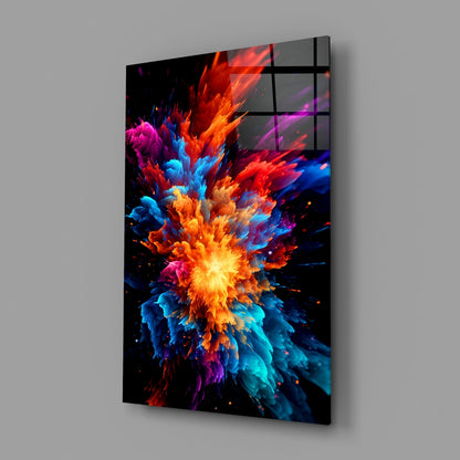 Color Flower Glass Wall Art