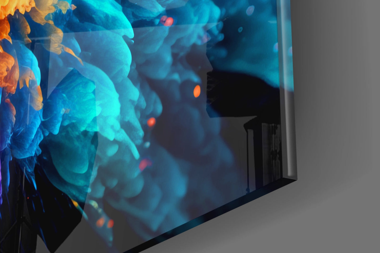 Color Flower Glass Wall Art