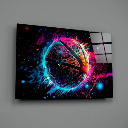 Cosmic Fireball Glass Wall Art