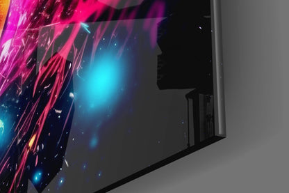 Cosmic Fireball Glass Wall Art