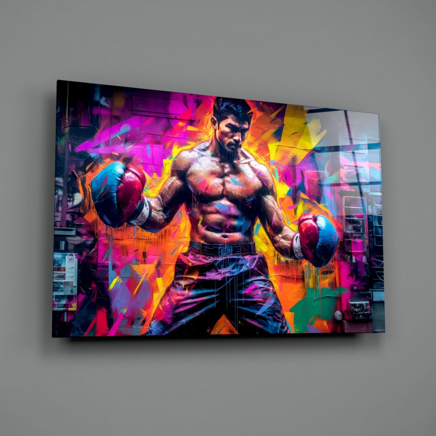 Boxer Pop Art Glass Wall Art
