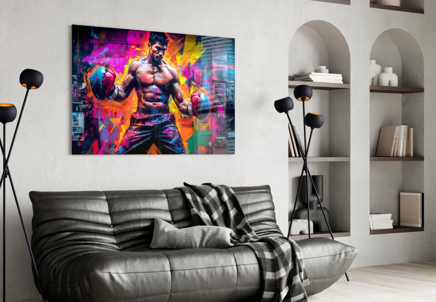 Boxer Pop Art Glass Wall Art