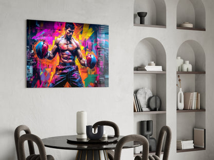 Boxer Pop Art Glass Wall Art