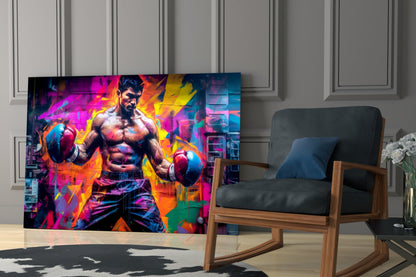 Boxer Pop Art Glass Wall Art