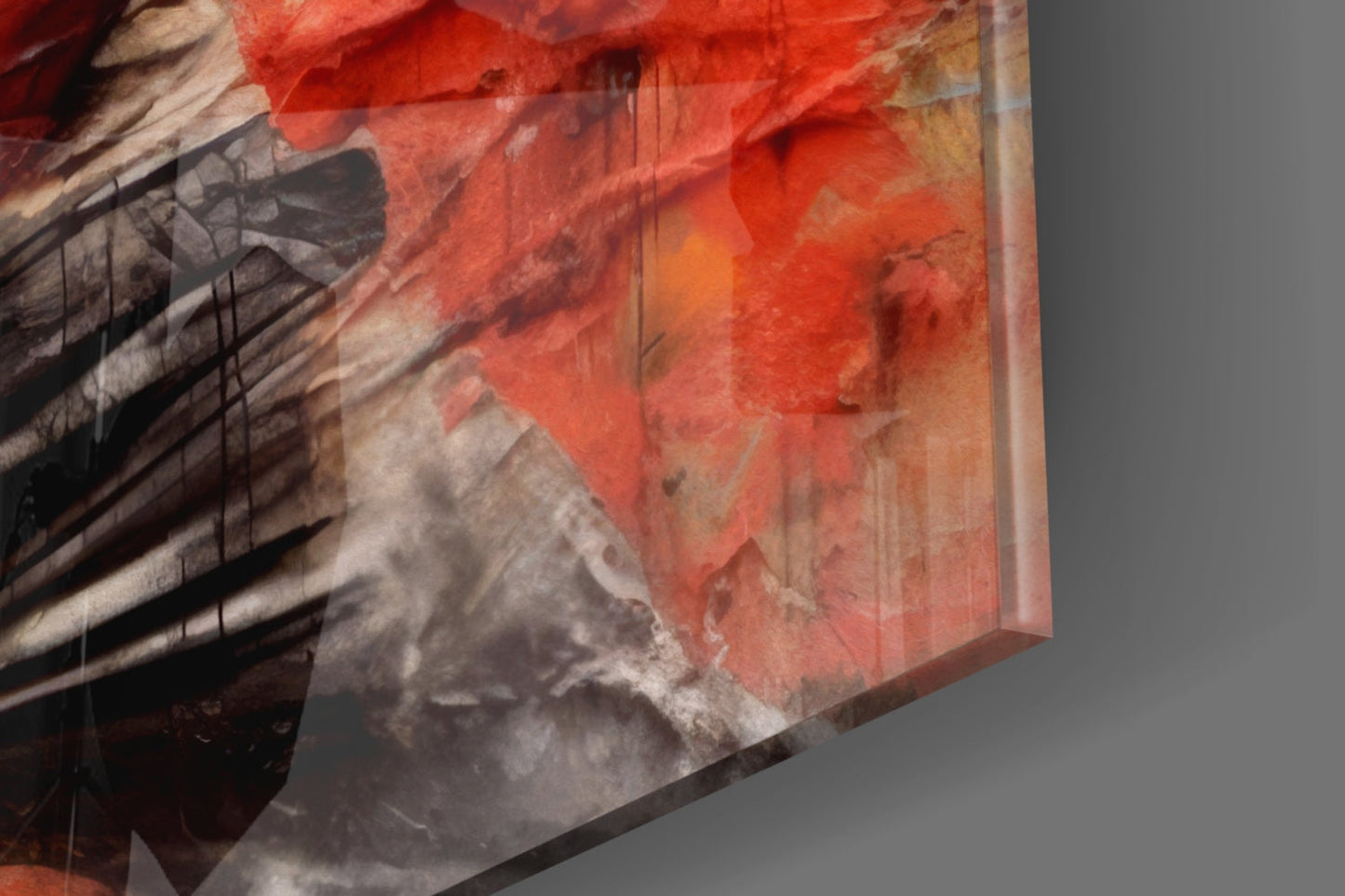Boxer Grunge Glass Wall Art