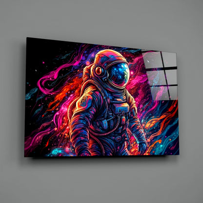 Nebula Cloud Astronaut Glass Wall Art
