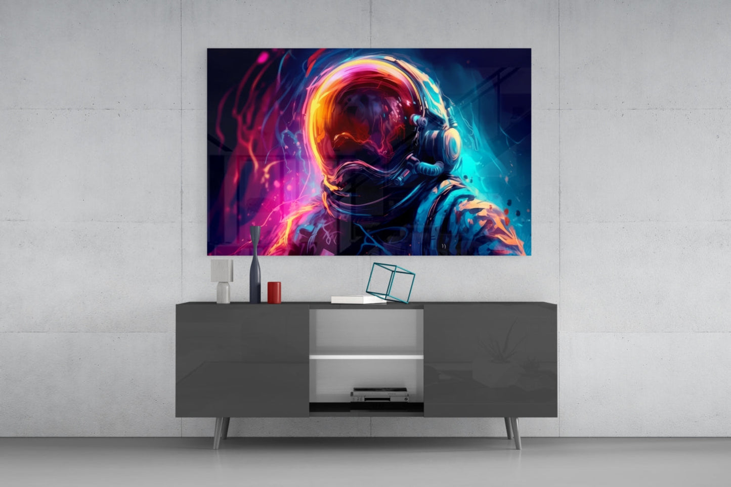 Astronaut Glass Wall Art