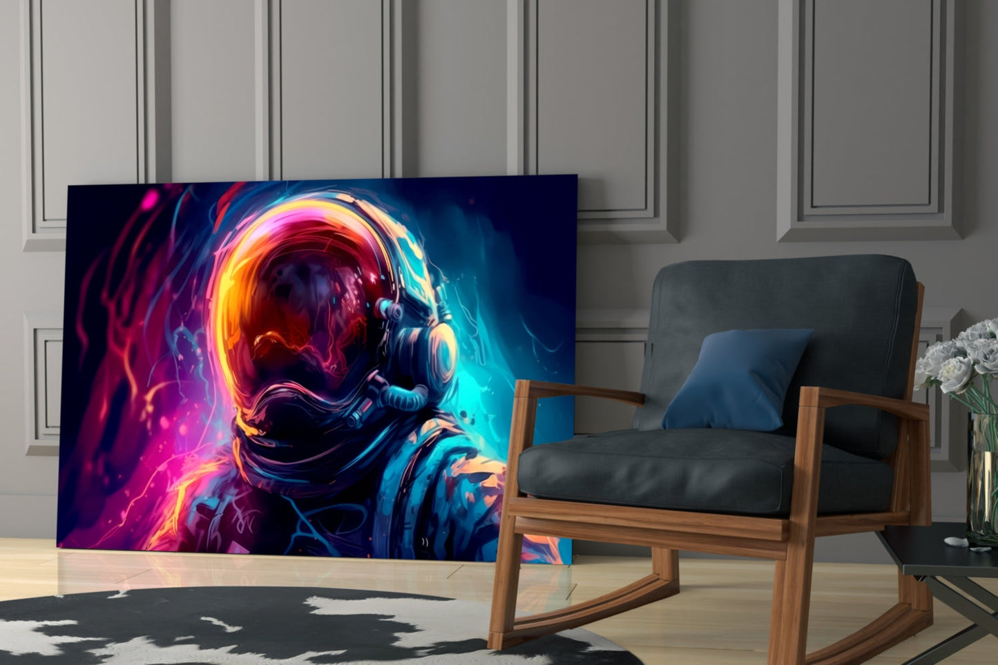 Astronaut Glass Wall Art
