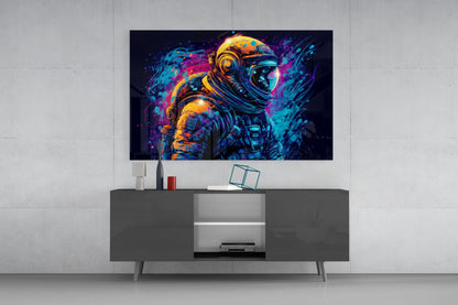 Astronaut Pop Art Glass Wall Art
