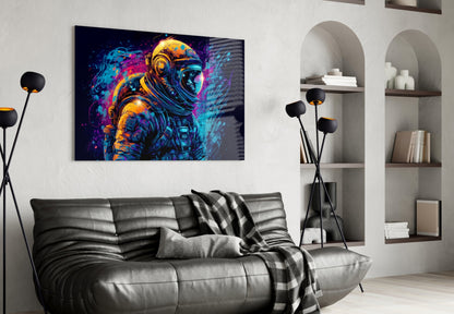 Astronaut Pop Art Glass Wall Art