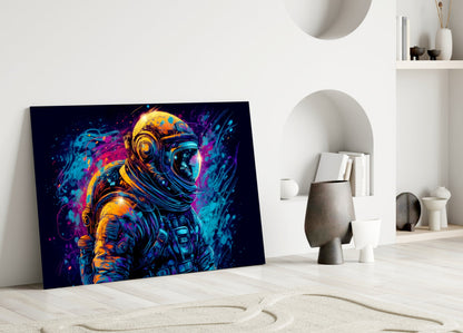Astronaut Pop Art Glass Wall Art
