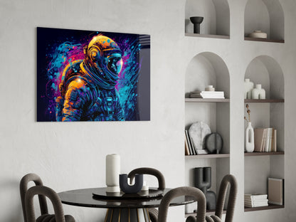 Astronaut Pop Art Glass Wall Art