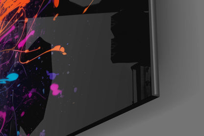 Astronaut Splatter Glass Wall Art
