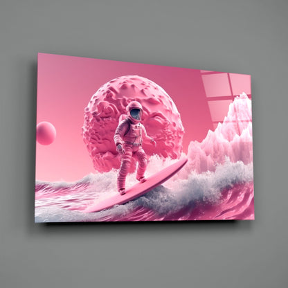 Pinky Space Glass Wall Art