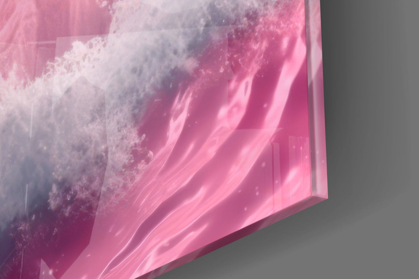 Pinky Space Glass Wall Art