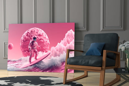 Pinky Space Glass Wall Art