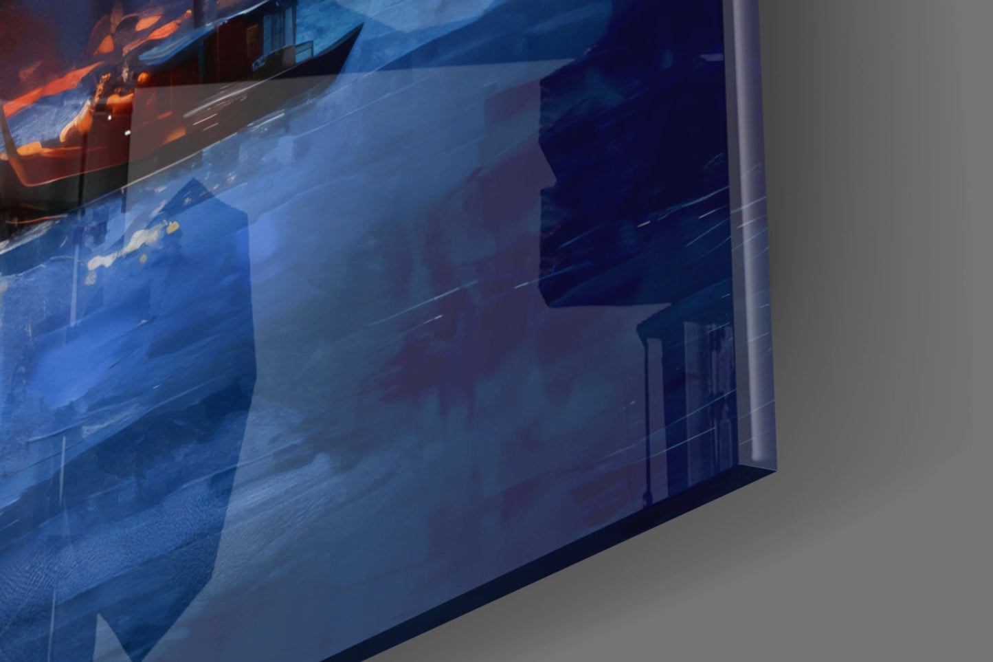 Crimson Istanbul Skyline Glass Wall Art