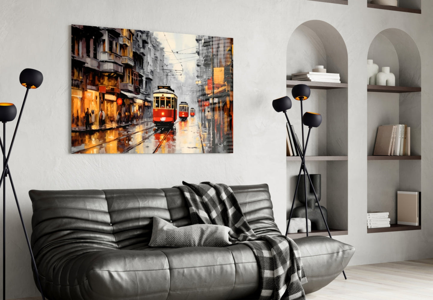 Tram Glass Wall Art