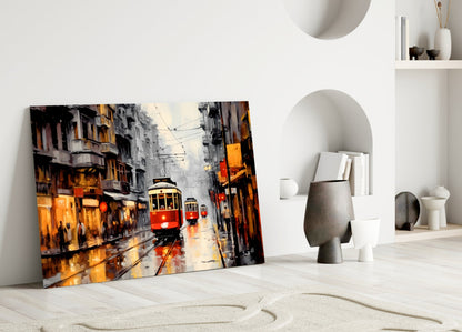 Tram Glass Wall Art