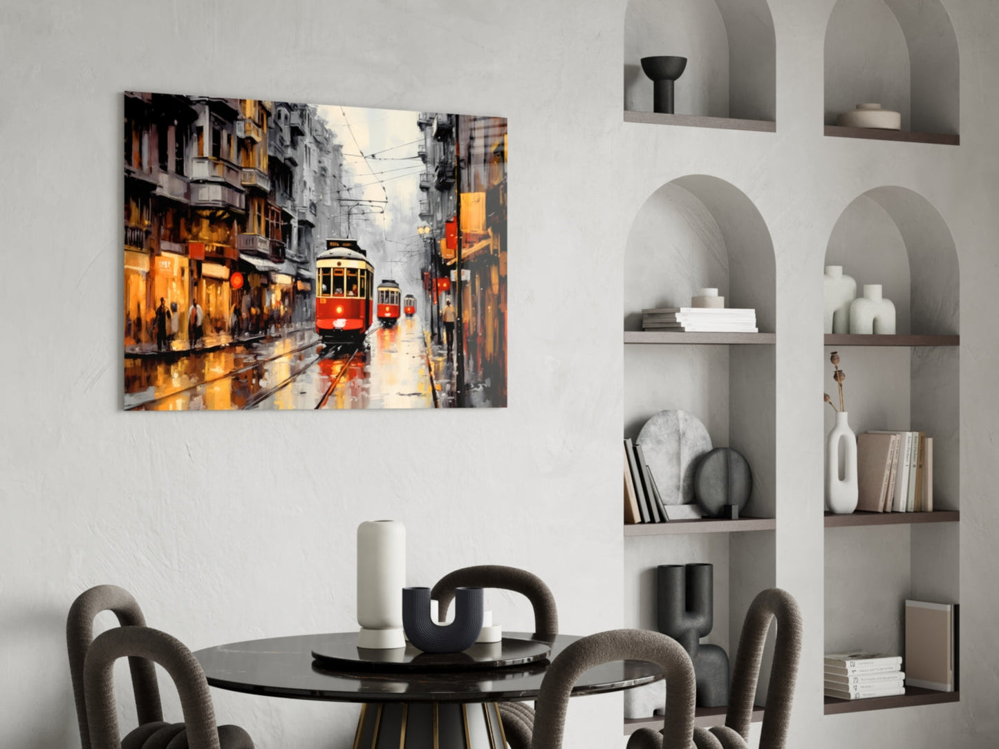 Tram Glass Wall Art