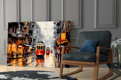 Tram Glass Wall Art