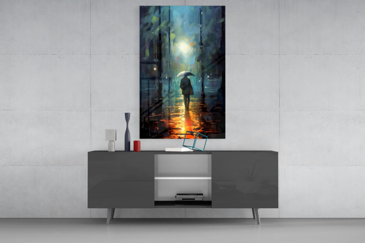 Alone Glass Wall Art